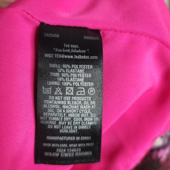 Ted Baker Road to Nowhere Shift Dress in Mid Pink, TB Size 1/US Size XS - Picture 5 of 7